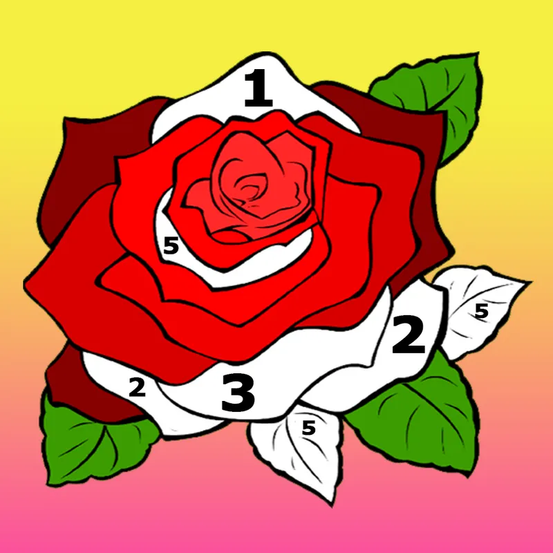 Color by Numbers. Anti-stress Drawings.