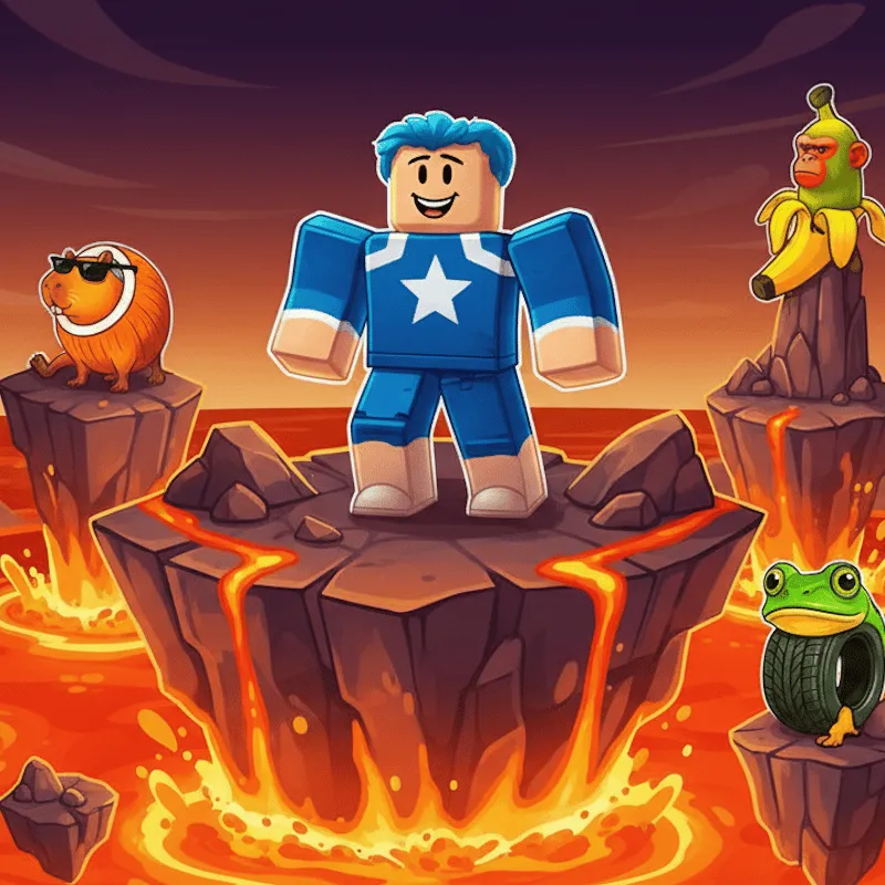 Obby: Brainrot escape from Lava